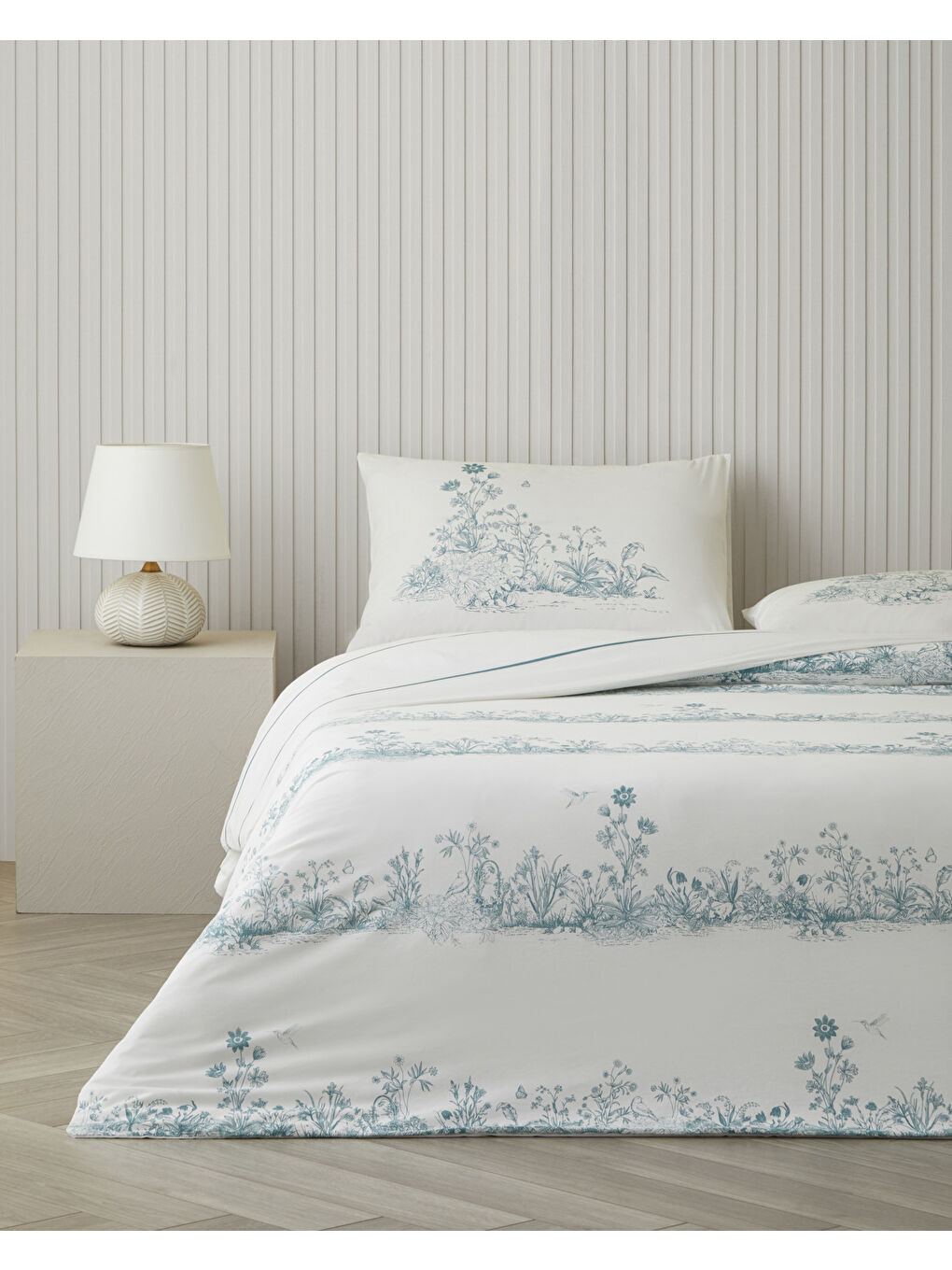 Jouyline Pamuk Çift Kişilik Nevresim Takımı 200x220 cm Yeşil-1