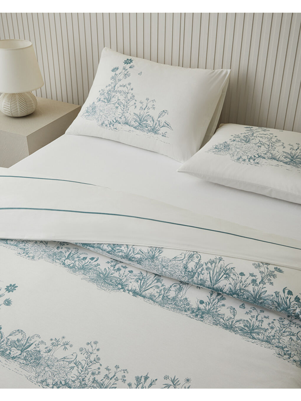 Jouyline Pamuk Çift Kişilik Nevresim Takımı 200x220 cm Yeşil-2