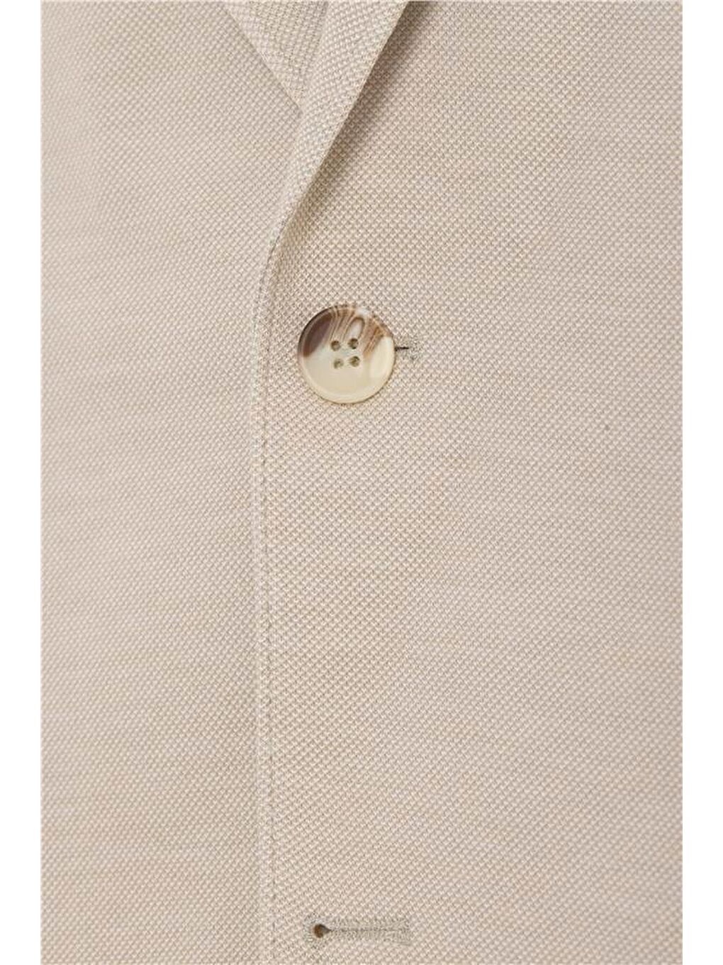 Bej Regular Desenli Mono Yaka 6 Drop Ceket-2