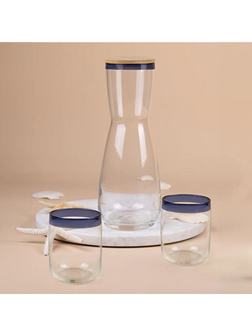 RAKLE Renksiz Verona Su Seti - Şeffaf - 1 lt + 280 ml