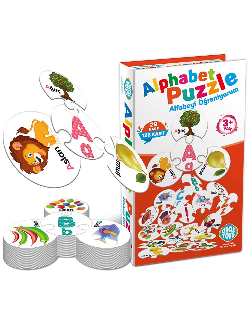 Circle Toys Karışık Alphabet Puzzle - 4