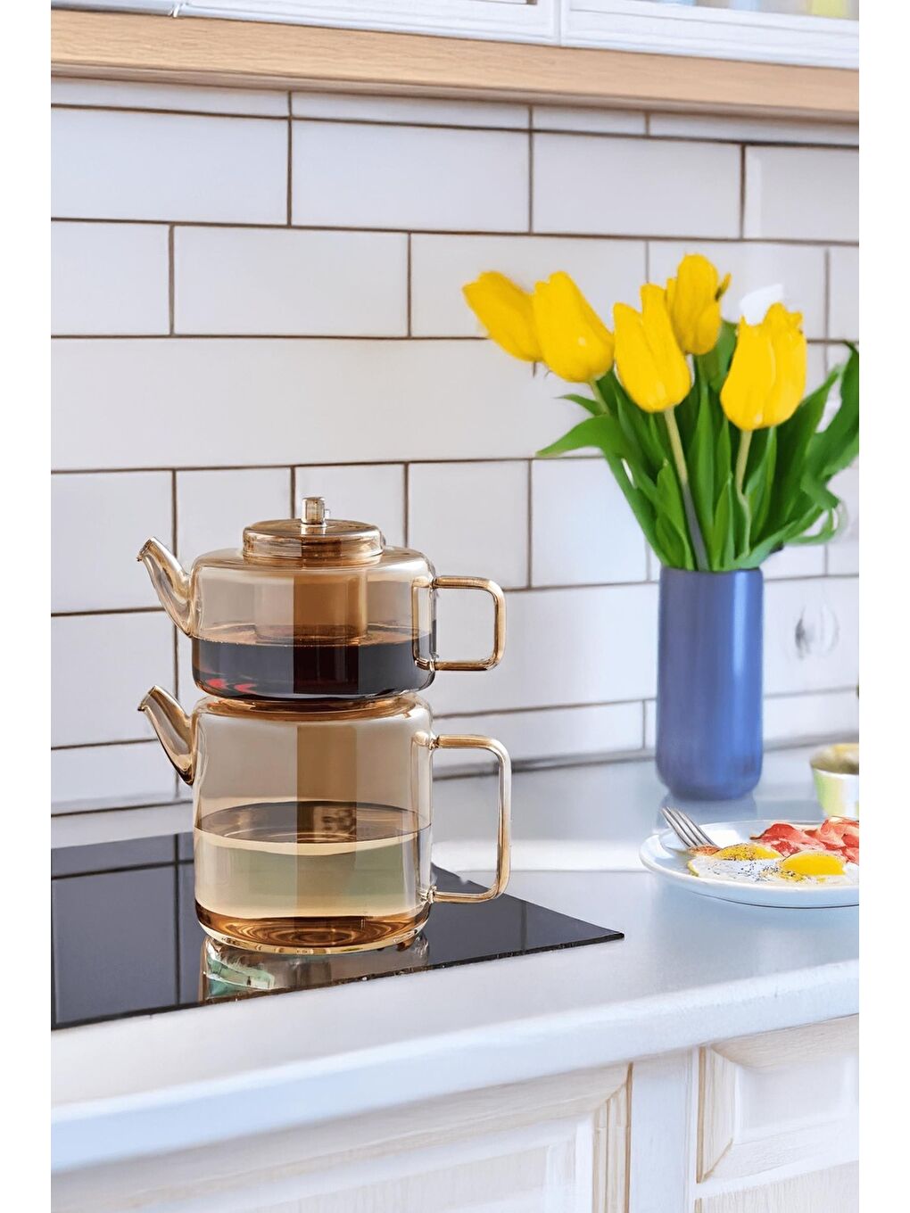 Renksiz Tobby Amber Borosilikat Çaydanlık 1.1l 1.75l-2