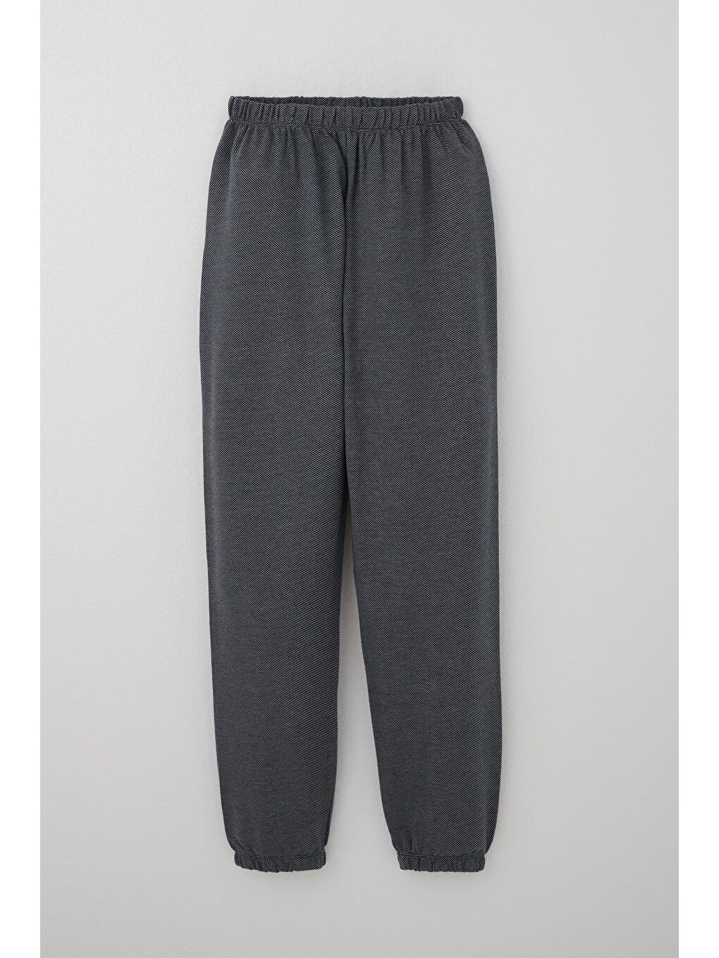 Erkek Çocuk Pijama Takımı Verev Çizgi Desenli Siyah (10 Yaş)-2