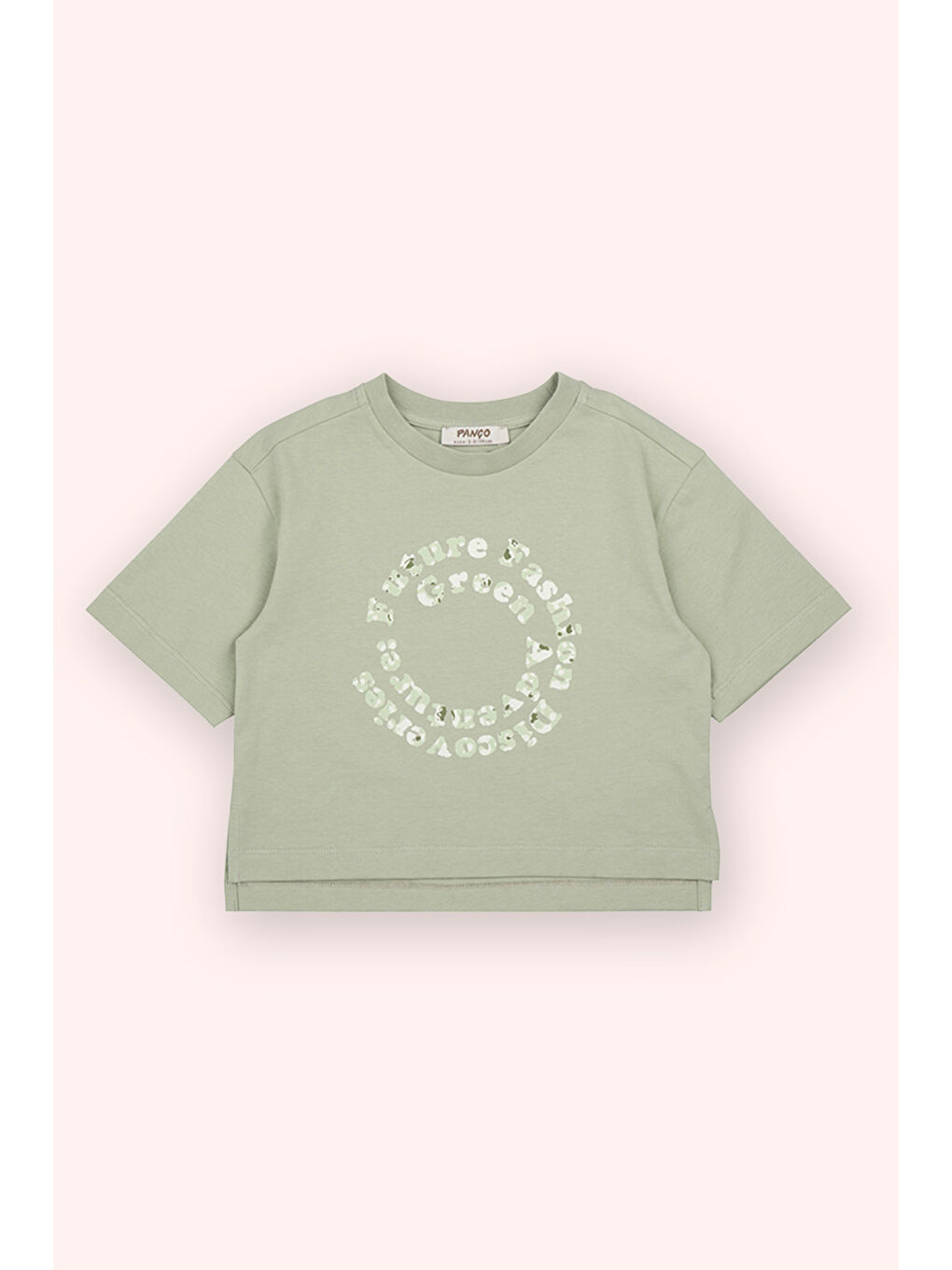 Kız Çocuk Kısa Kollu T-Shirt Haki