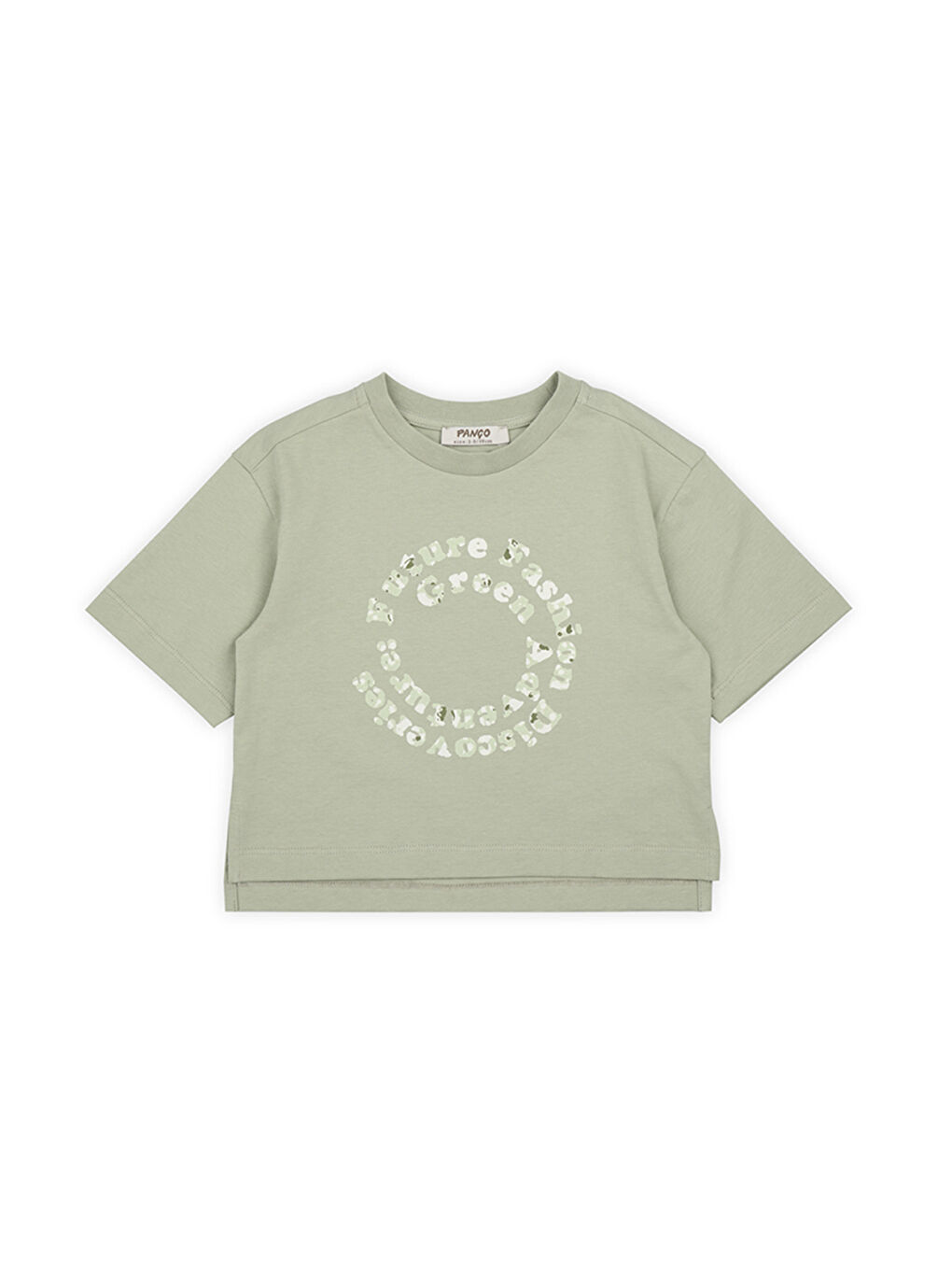 Kız Çocuk Kısa Kollu T-Shirt Haki-2