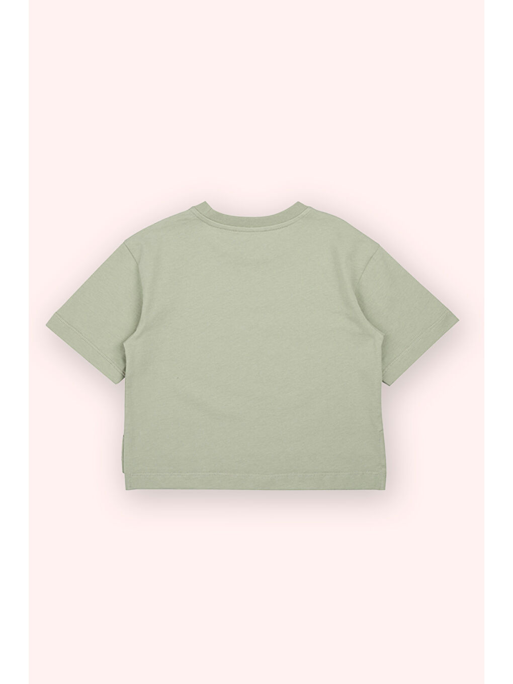 Kız Çocuk Kısa Kollu T-Shirt Haki-4