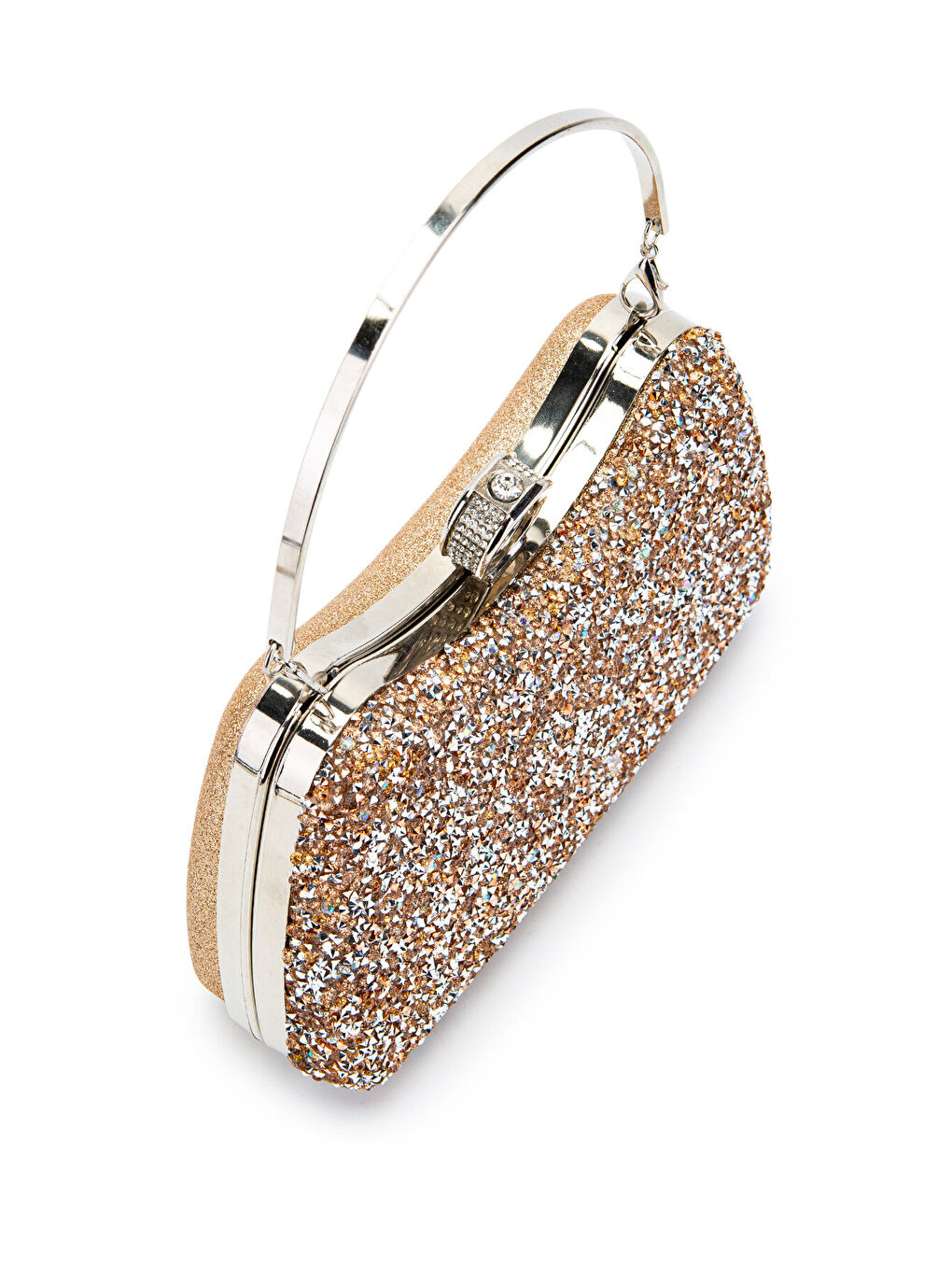 Pembe Yüzük Detaylı Taşlı Amanda Abiye El Çantası Pudra-4