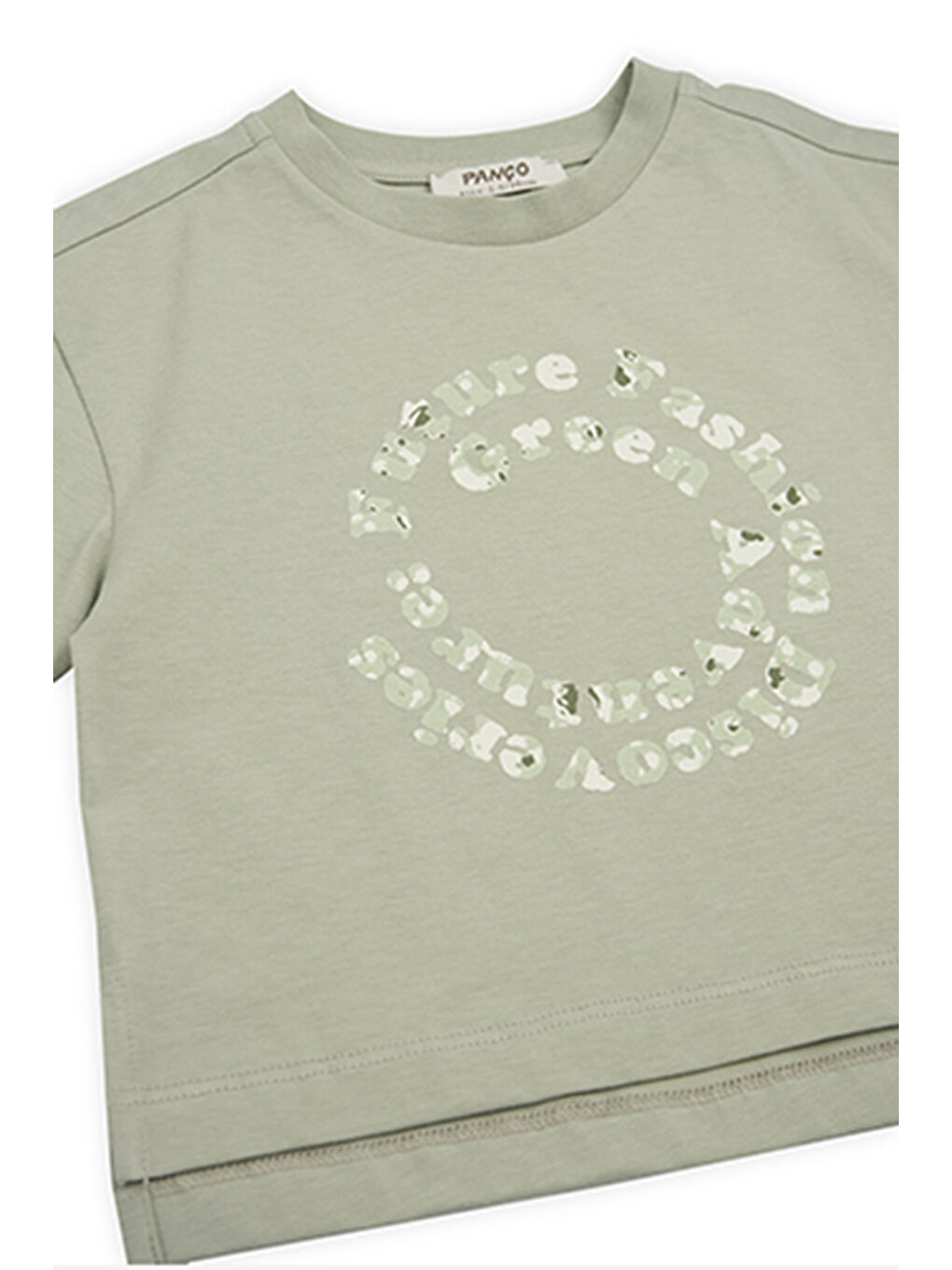 Kız Çocuk Kısa Kollu T-Shirt Haki-5