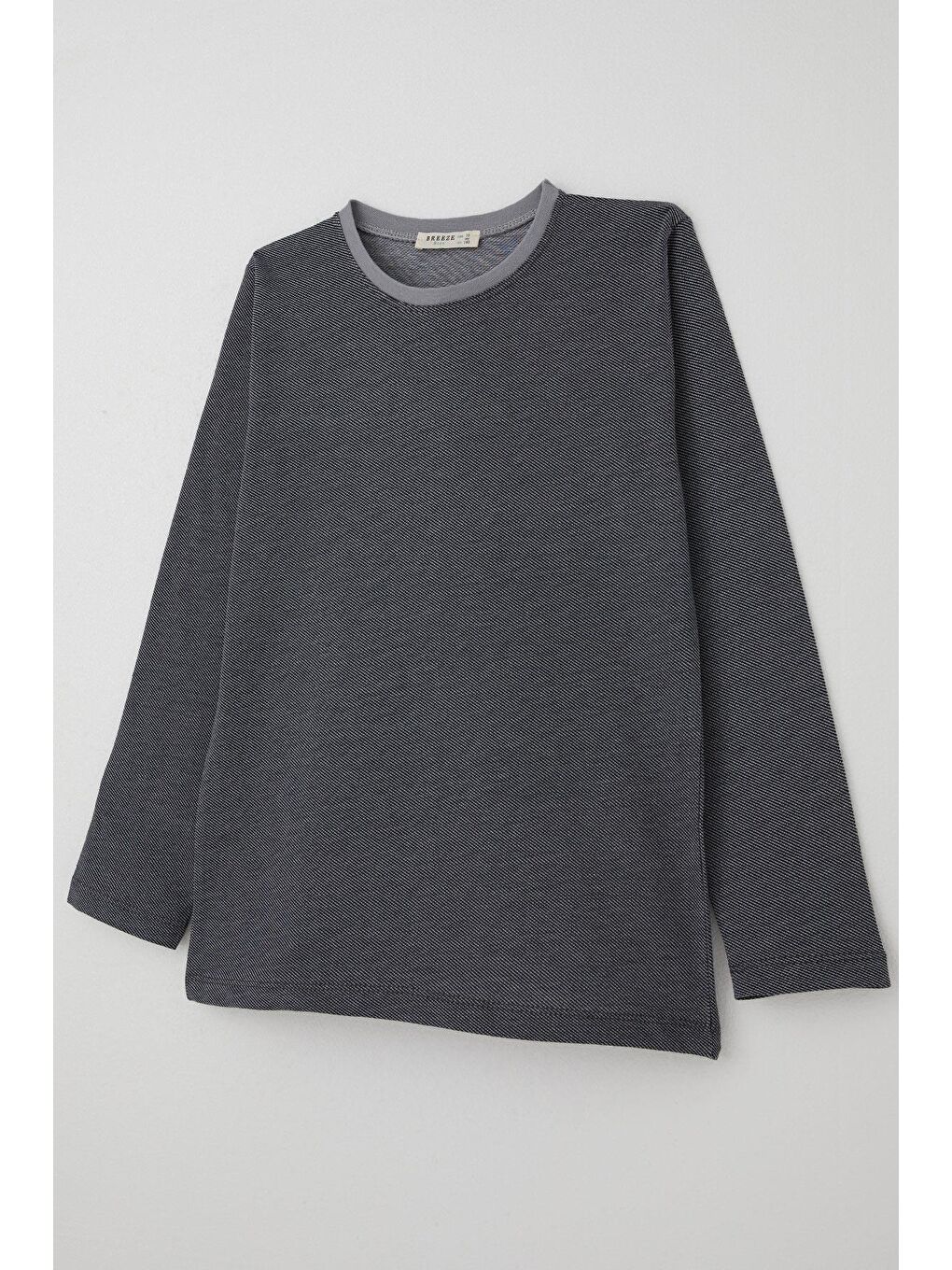 Erkek Çocuk Pijama Takımı Verev Çizgi Desenli Siyah (10 Yaş)-5