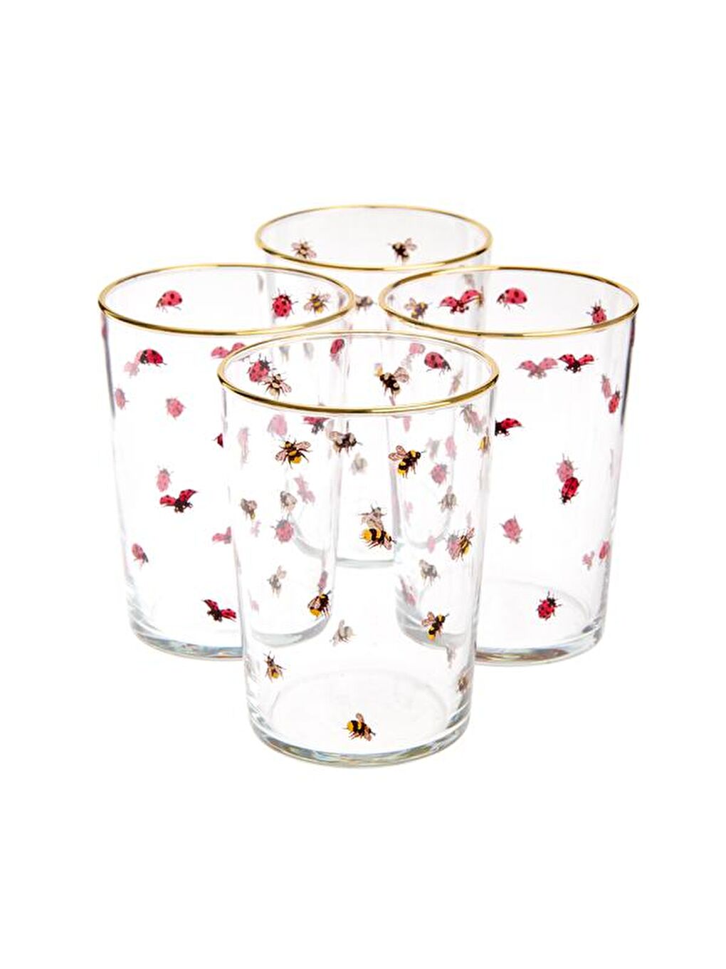 Renksiz Ladybird 4'lü Meşrubat Bardağı - Şeffaf - 510 ml-3