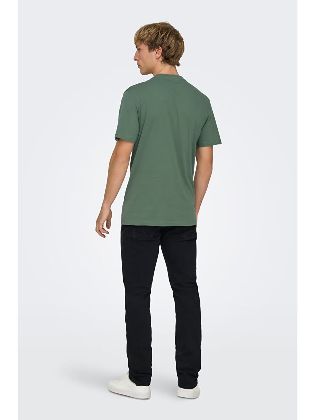 Yeşil Onsmax % 100 Pamuk Regular Fit Bisiklet Yaka T Shirt 22025208-2