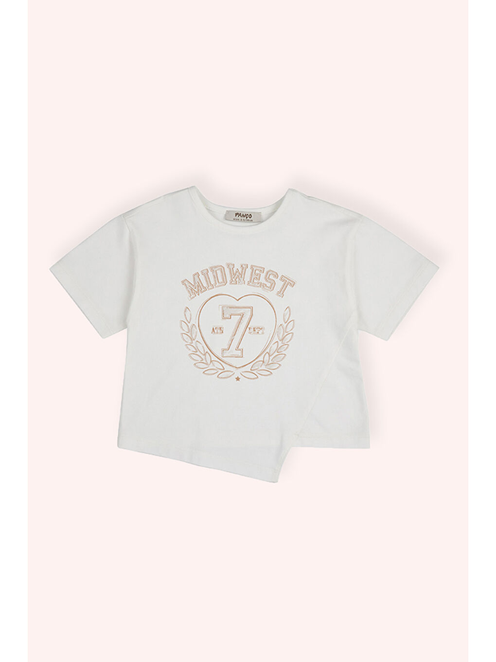 Kız Çocuk Baskılı T-Shirt Bej