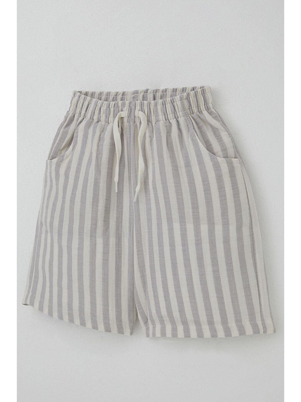 Erkek Çocuk Şortlu Takım Yazı Baskılı Bağcık Aksesuarlı Ekru (7 Yaş)-6