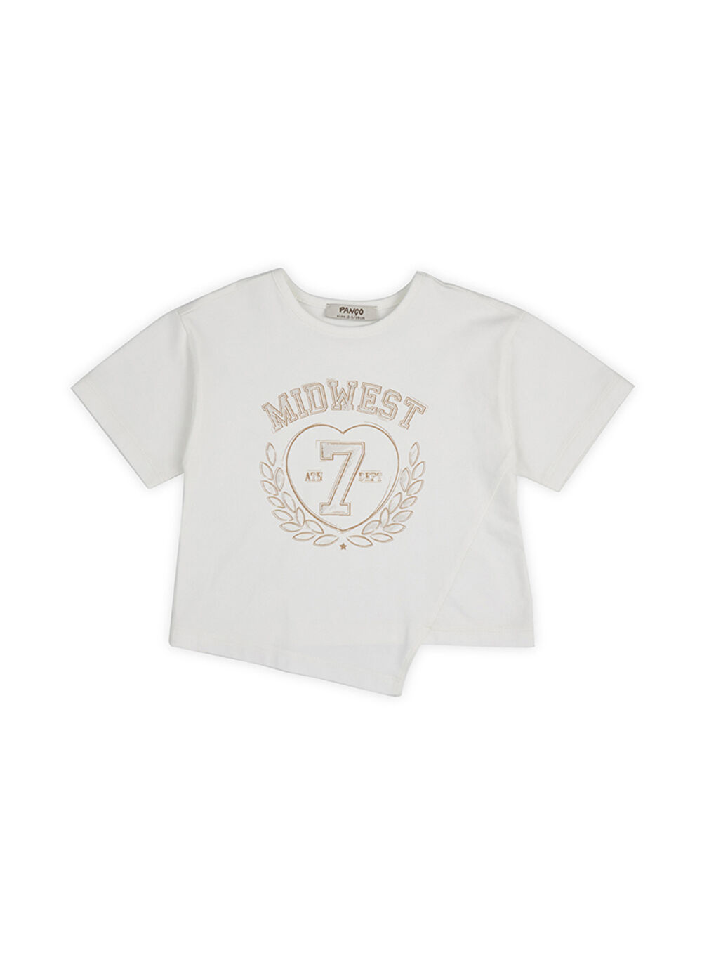 Kız Çocuk Baskılı T-Shirt Bej-4