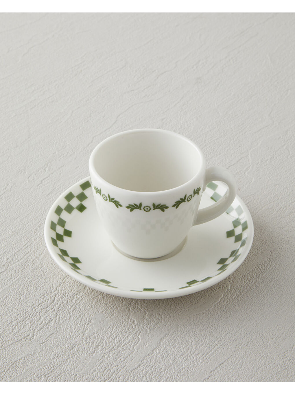 Wild Blossom Bone Porselen 4 Parça 2 Kişilik Kahve Fincan Takımı 90 ml Yeşil-2