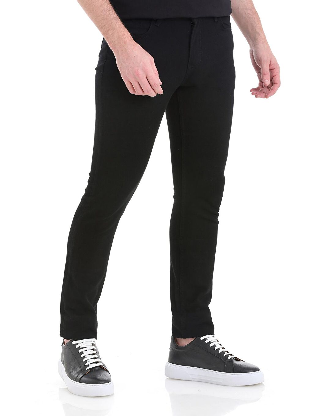 Hatemoğlu Siyah Slim Fit Düz 5 Cep Pamuklu Kanvas Pantolon - 2