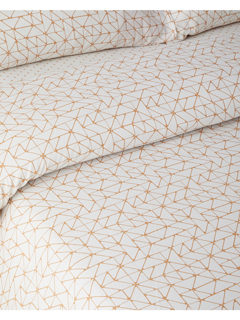 Trio Shape Kolay Ütülenir Çift Kişilik Nevresim Takımı 200x220 cm Turuncu-2