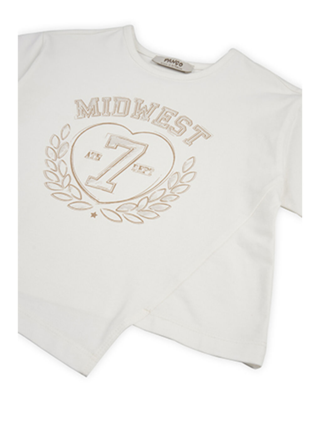 Kız Çocuk Baskılı T-Shirt Bej-7