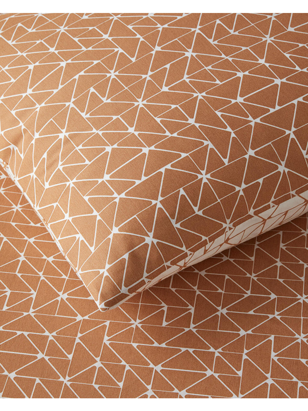 Trio Shape Kolay Ütülenir Çift Kişilik Nevresim Takımı 200x220 cm Turuncu-4