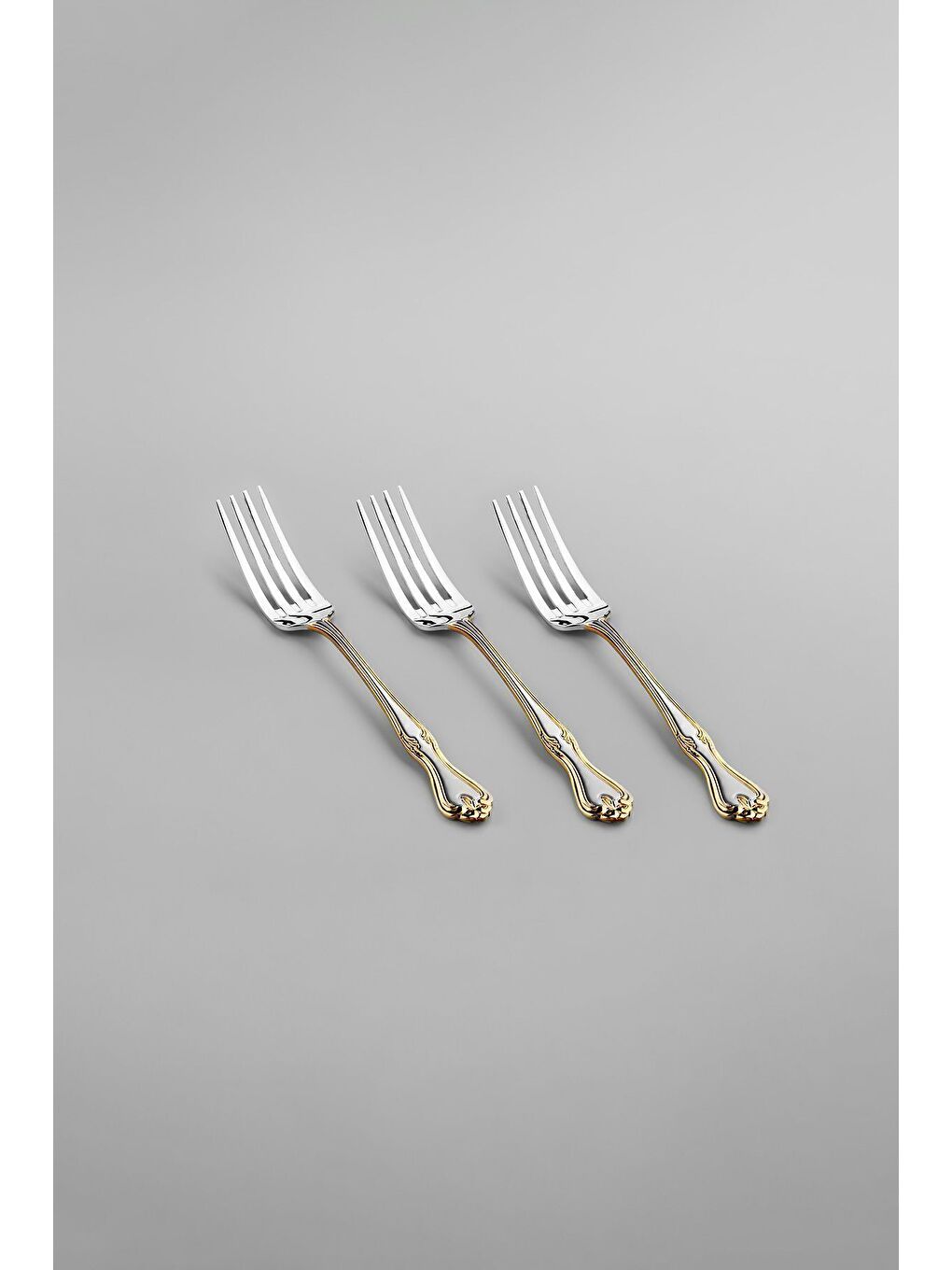 Sarı Lalezar Altın Saten 6 Kişilik 30 Parça Kutulu Çatal Kaşık Takımı-5