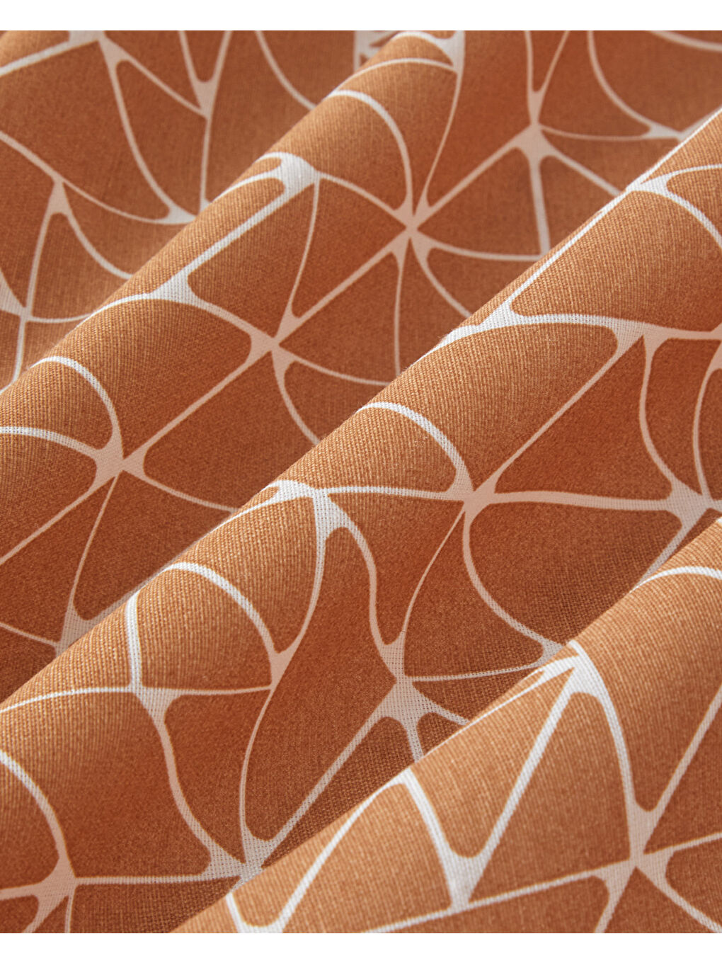 Trio Shape Kolay Ütülenir Çift Kişilik Nevresim Takımı 200x220 cm Turuncu-5