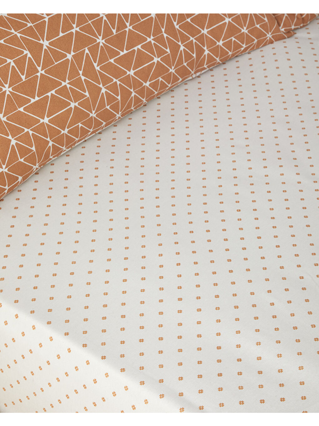 Trio Shape Kolay Ütülenir Çift Kişilik Nevresim Takımı 200x220 cm Turuncu-6