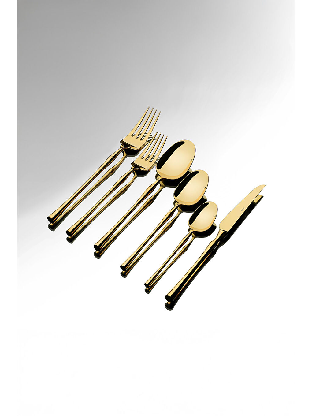 Sarı Marbella Full Altın 12 Kişilik 72 Parça Kutulu Çatal Kaşık Bıçak Takımı-1