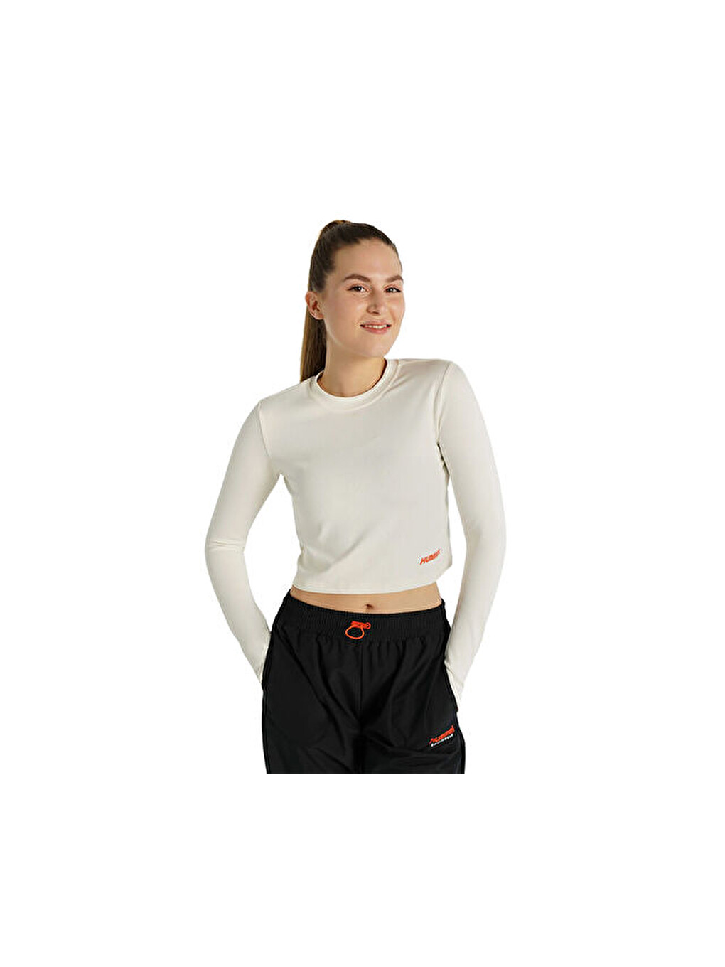 Dolby Crop T-shirt Kadın Günlük Crop Üst 912085-9157 Bej