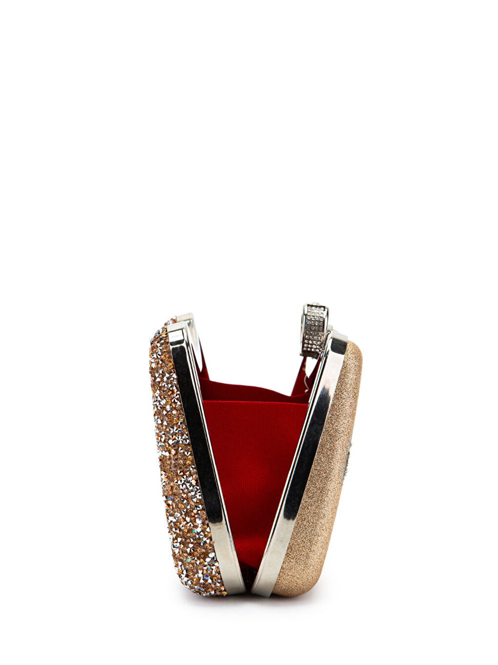 Pembe Yüzük Detaylı Taşlı Amanda Abiye El Çantası Pudra-6