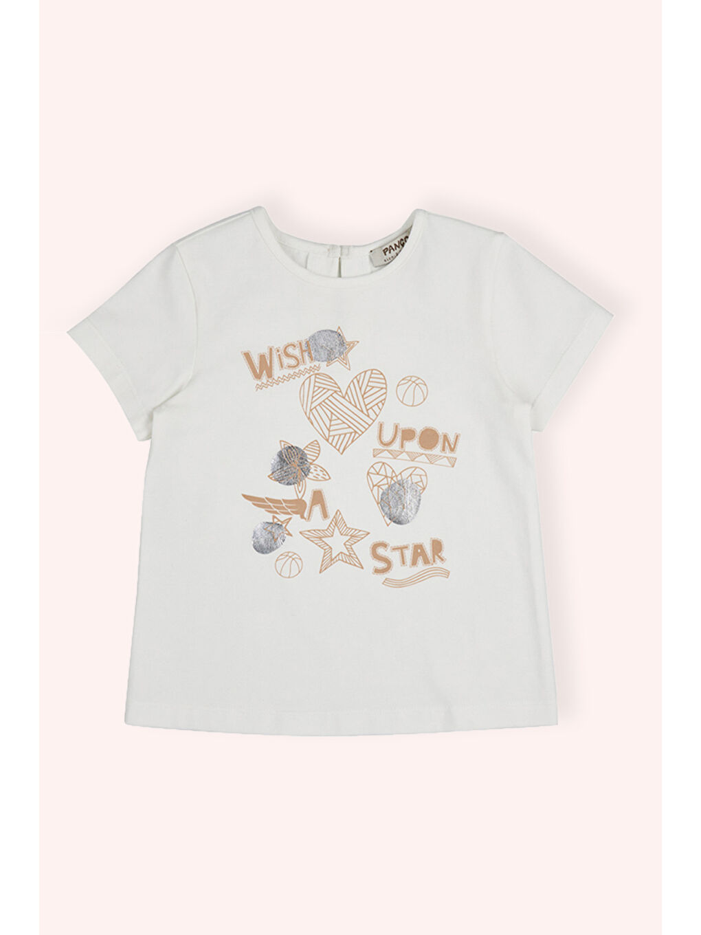 Kız Çocuk Baskılı T-Shirt Ekru