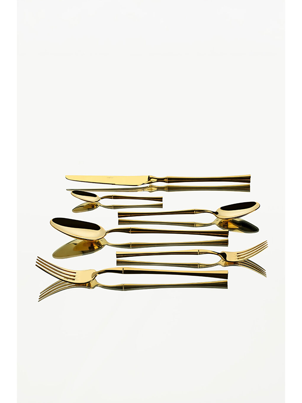 Sarı Marbella Full Altın 12 Kişilik 72 Parça Kutulu Çatal Kaşık Bıçak Takımı-2