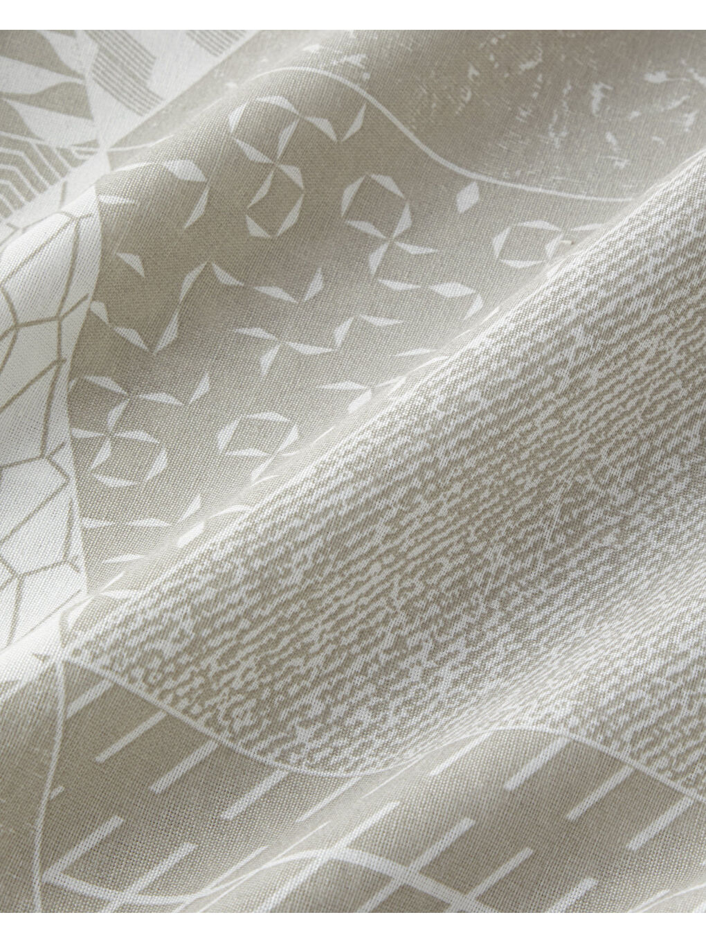 Trio Patch Kolay Ütülenir Çift Kişilik Nevresim Takımı 200x220 cm Bej-4