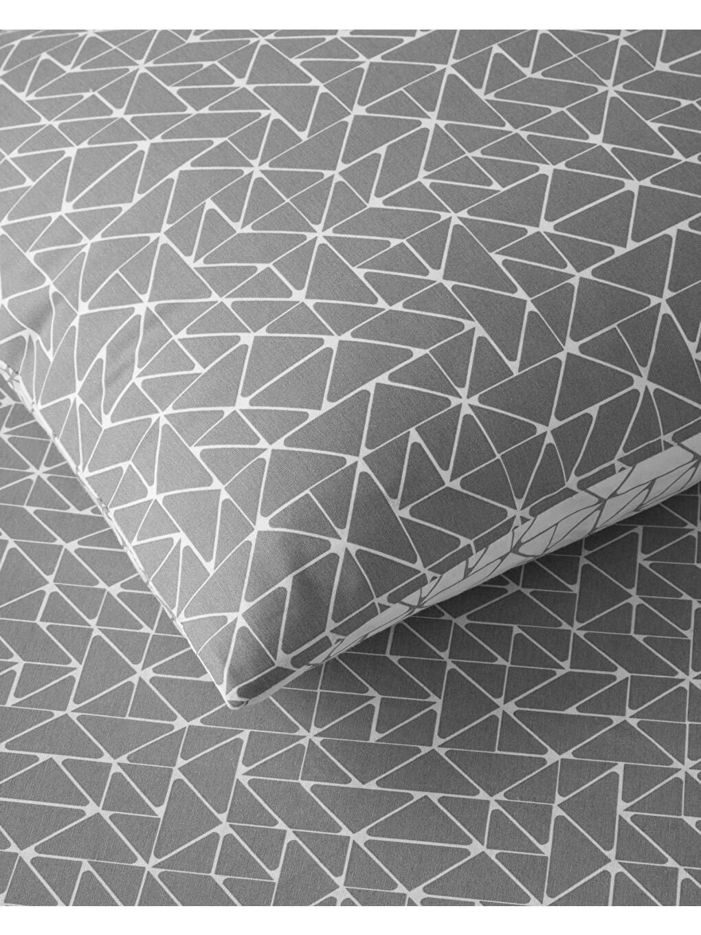 Trio Shape Kolay Ütülenir Çift Kişilik Nevresim Takımı 200x220 cm Gri-4