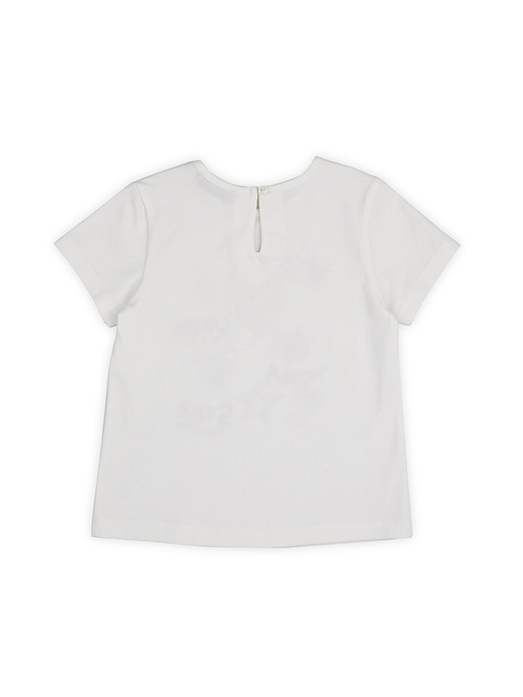 Kız Çocuk Baskılı T-Shirt Ekru-3