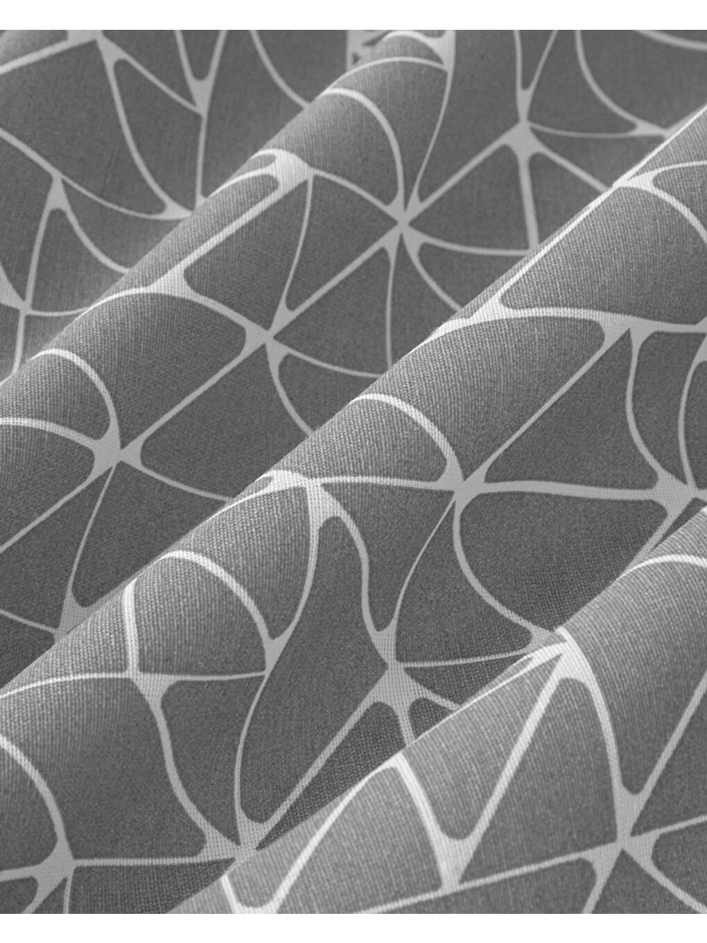 Trio Shape Kolay Ütülenir Çift Kişilik Nevresim Takımı 200x220 cm Gri-5