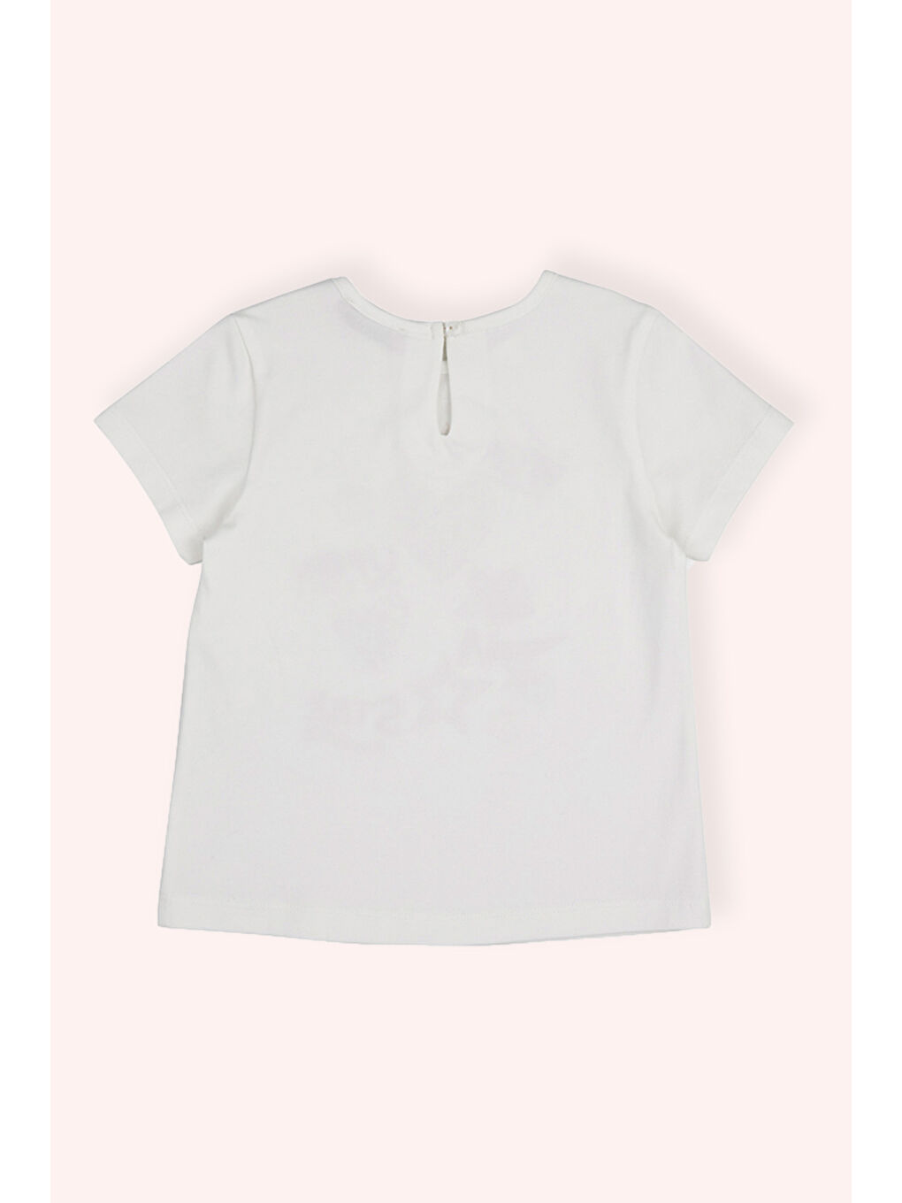 Kız Çocuk Baskılı T-Shirt Ekru-4