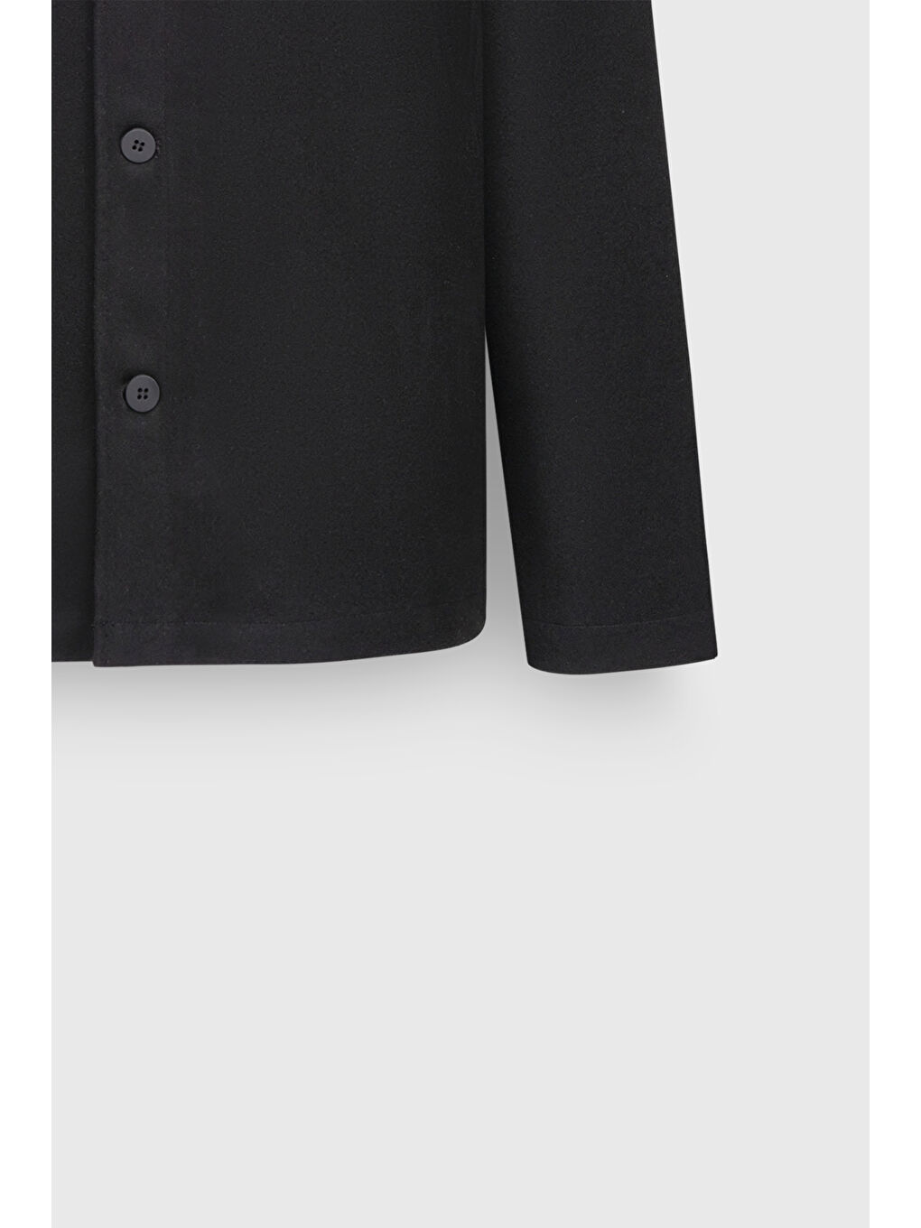 Erkek Siyah Sıcak Tutan Relax Fit Rahat Kesim Klasik Yaka Cepli Polar Gömlek-8