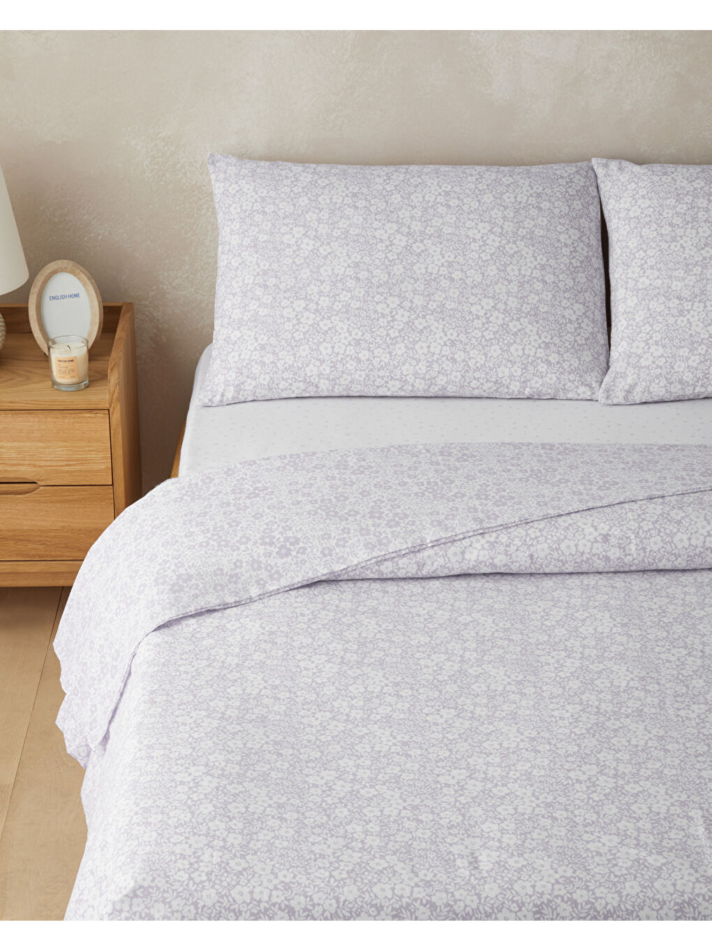Blossira Kolay Ütülenir Çift Kişilik Nevresim Takımı 200x220 cm Lila-1