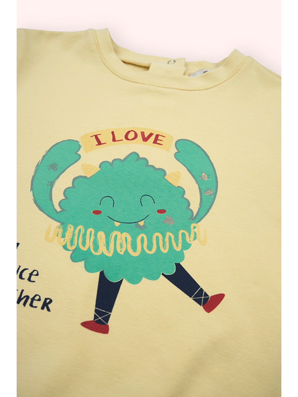 Kız Çocuk Baskı Detaylı T-Shirt Sarı-1