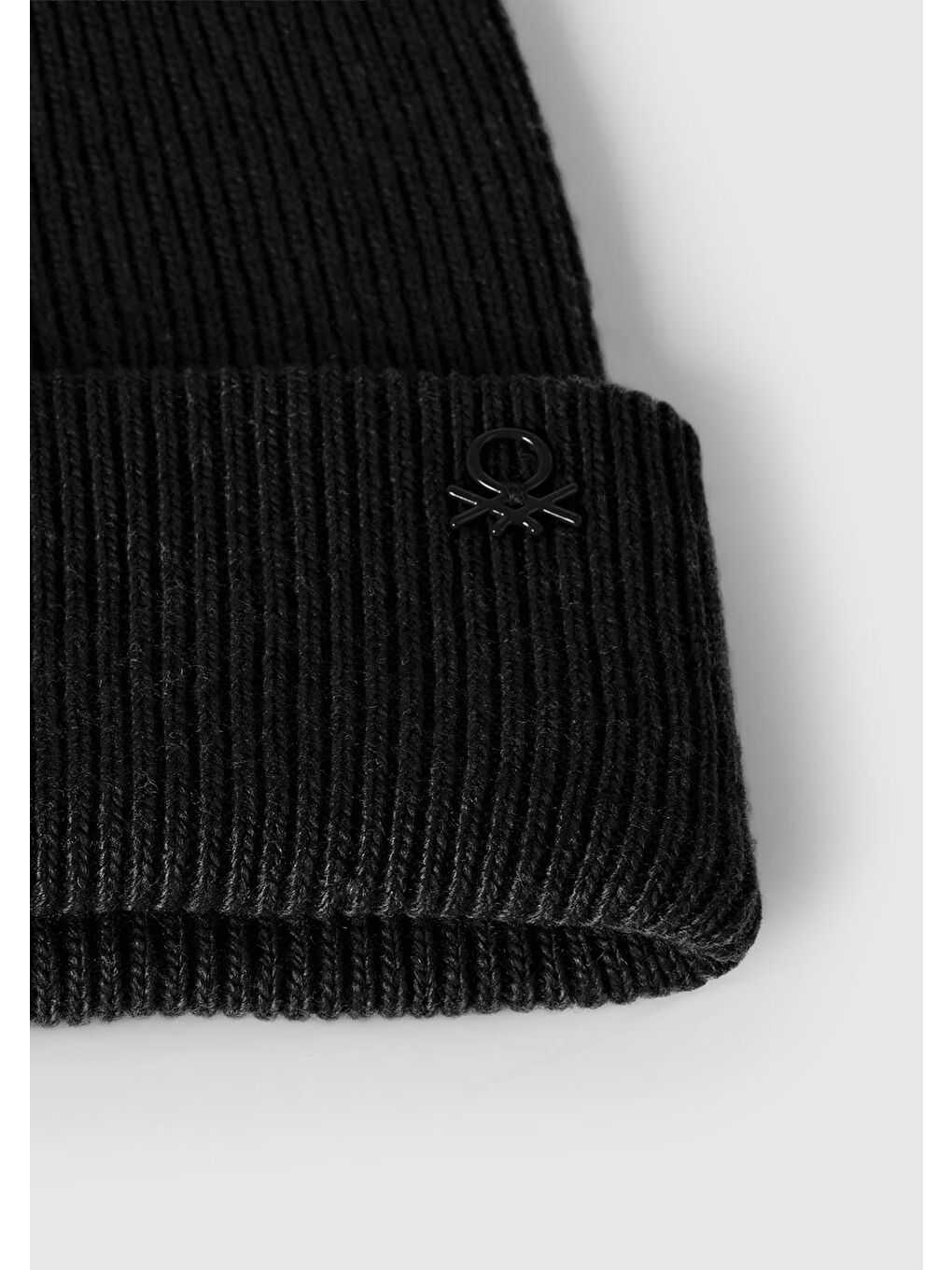 Kız Çocuk Siyah Yün ve Viskoz Karışımlı Logo Nakışlı Bere-2