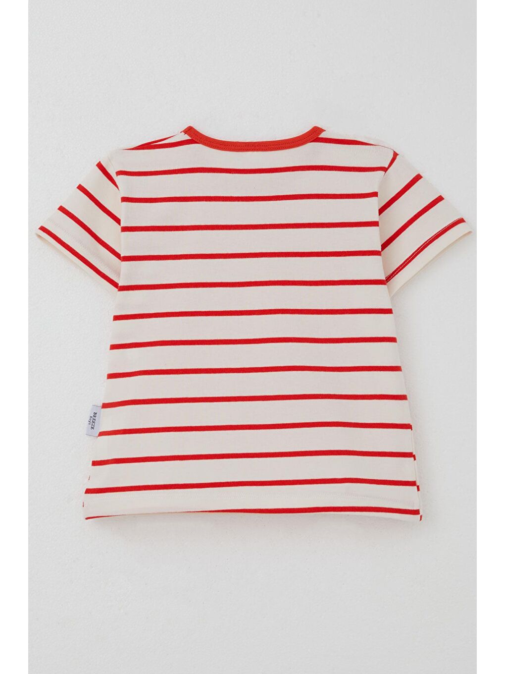 Erkek Çocuk Tişört Çizgili Ekru (3-6 Yaş)-1