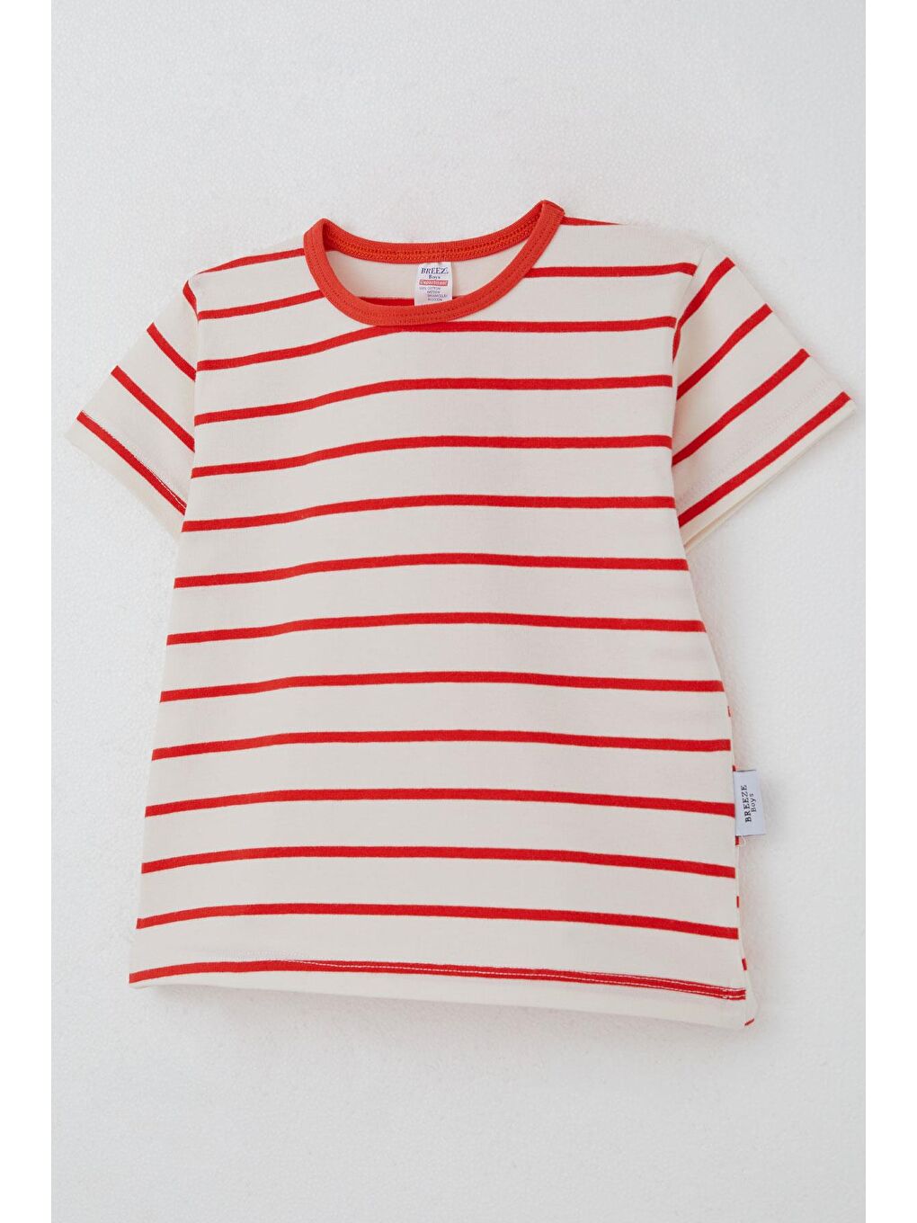 Erkek Çocuk Tişört Çizgili Ekru (3-6 Yaş)-2