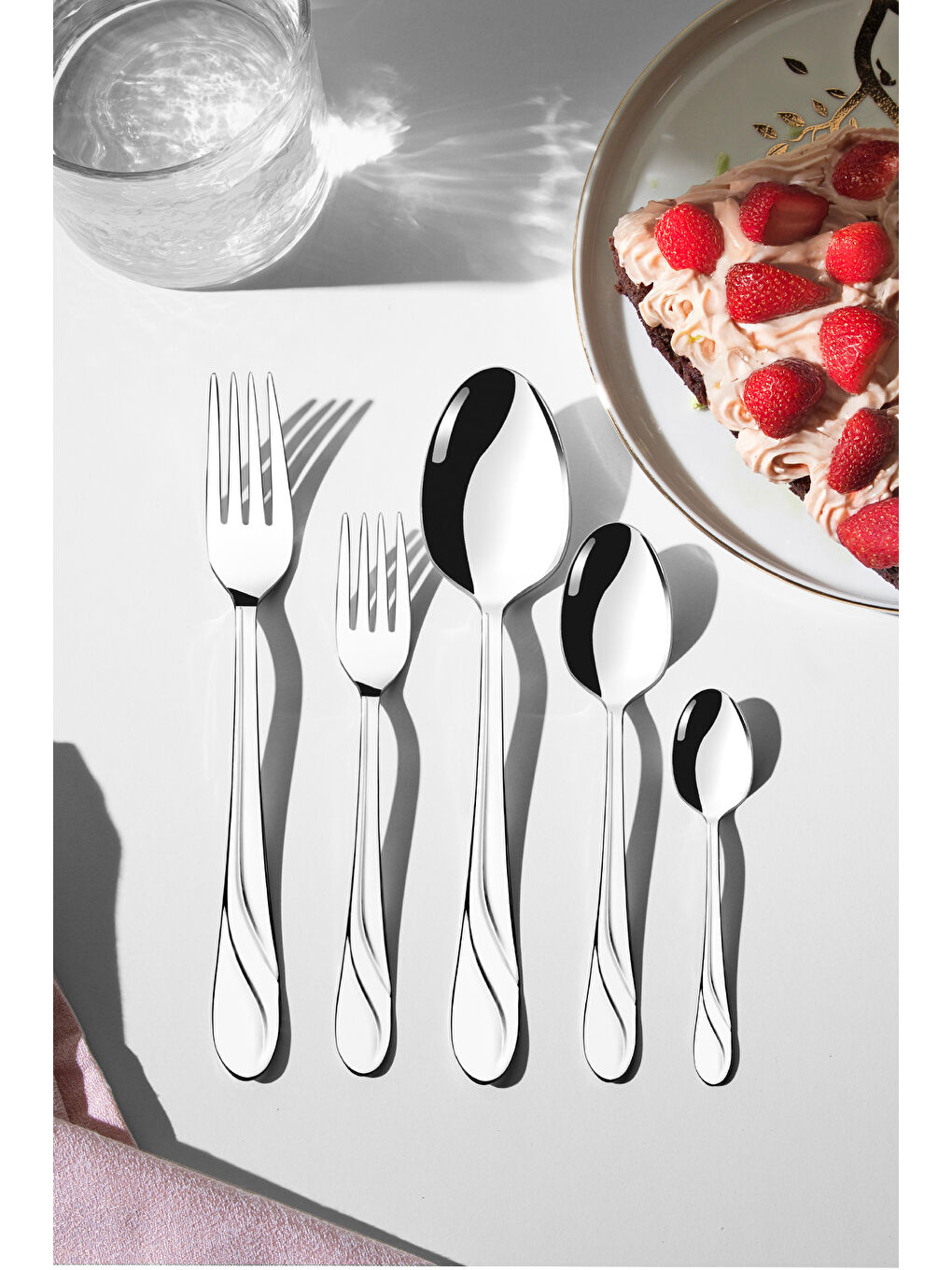 Gri Safir Sade 6 Kişilik 30 Parça Kutulu Çatal Kaşık Takımı