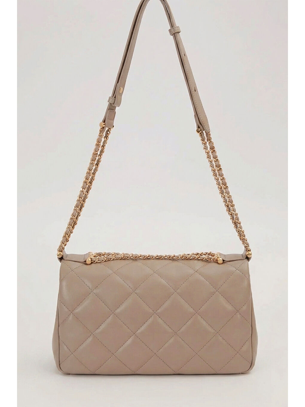 Bej Zincir Detay Büyük Göz Deri Çanta 930864 Vizon-3