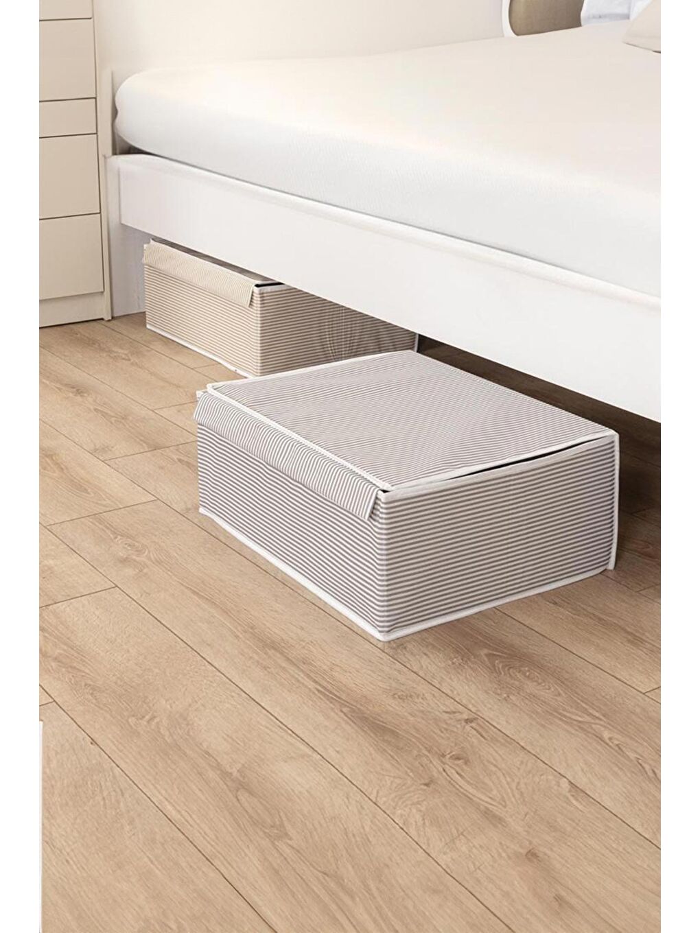 Gri Çizgili Çok Amaçlı 50 x 40 x 19 cm Baza Hurç