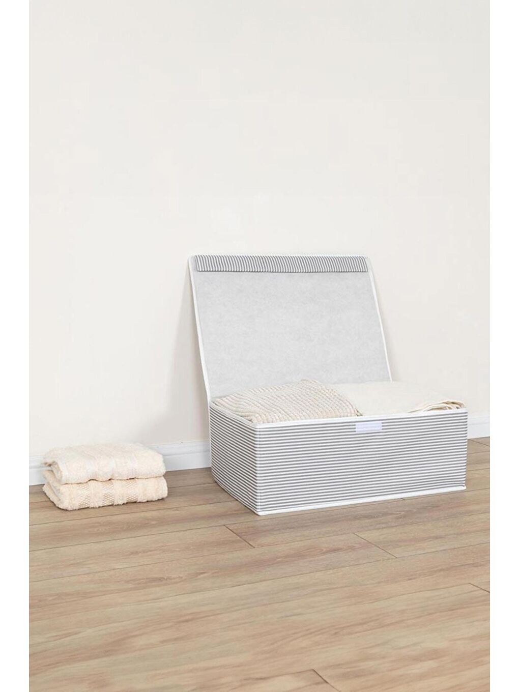 Gri Çizgili Çok Amaçlı 50 x 40 x 19 cm Baza Hurç-3