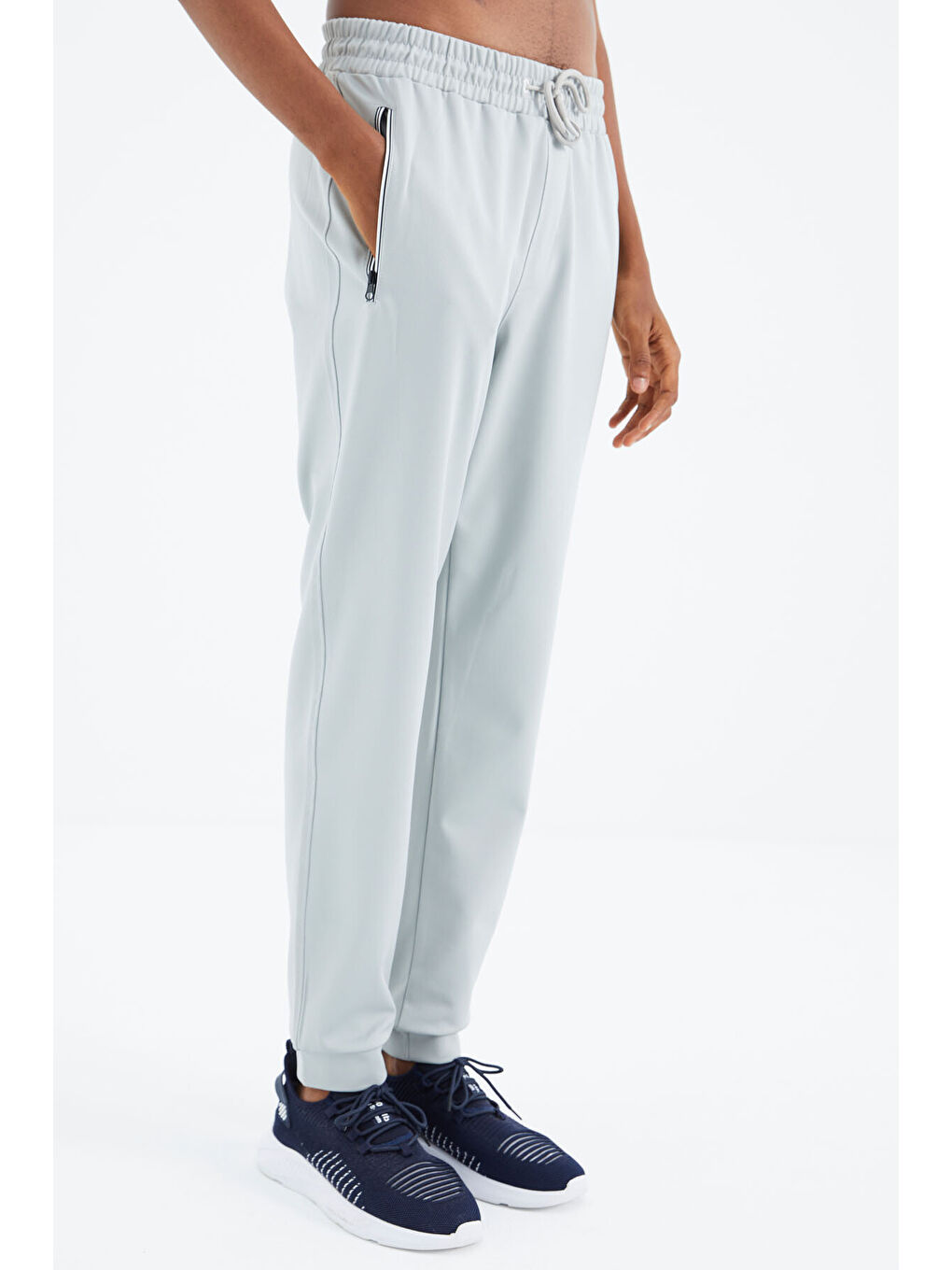 Bej Taş Bağcıklı Cep Detaylı Rahat Kalıp  Erkek Jogger Eşofman Altı - 84993-4