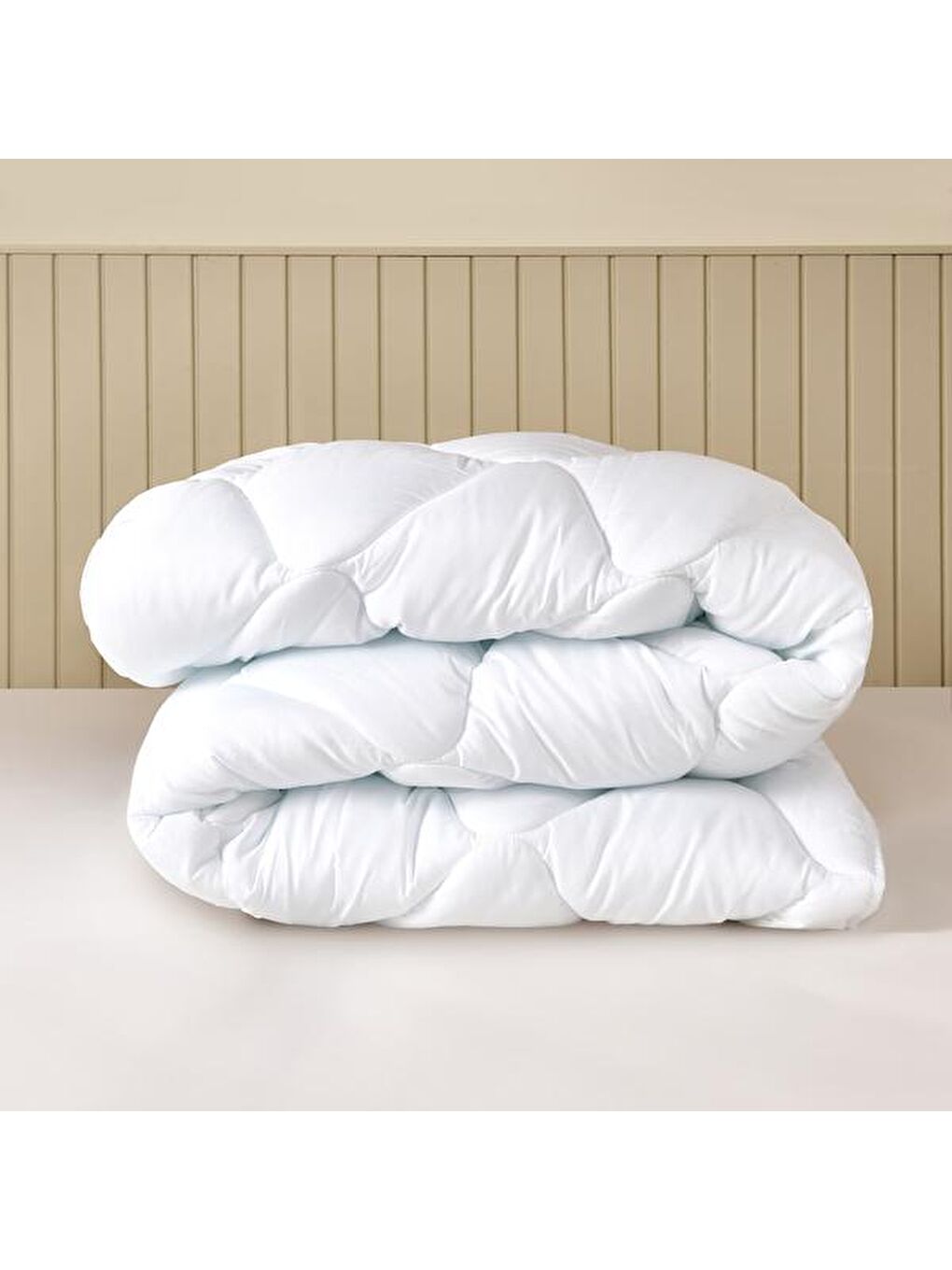 Çift Kişilik Microfiber Yorgan - Beyaz - 195x215 cm-1