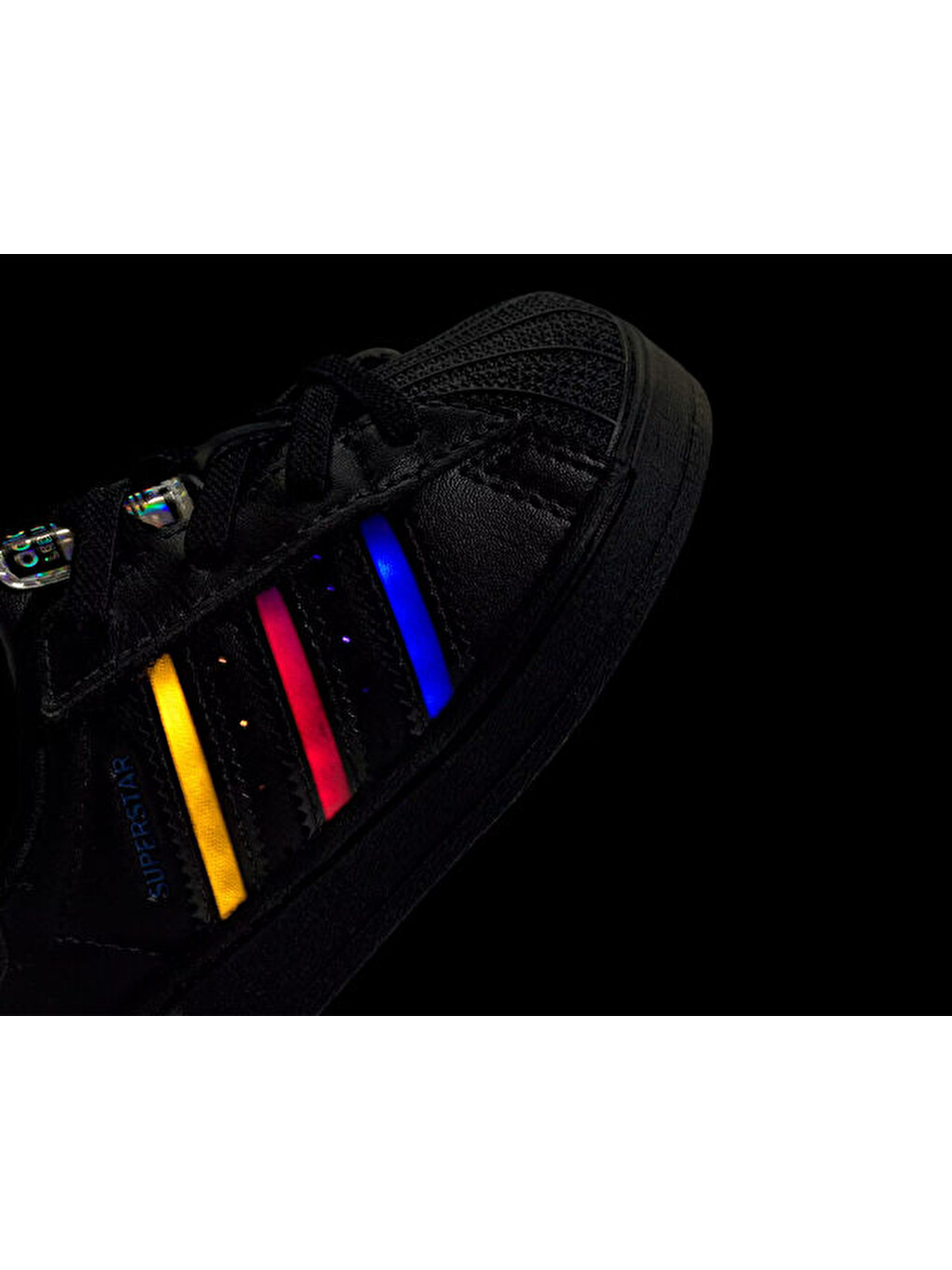 Superstar Led Lights Cf El I Bebek Işıklı Günlük Ayakkabı Js1295 Siyah-2