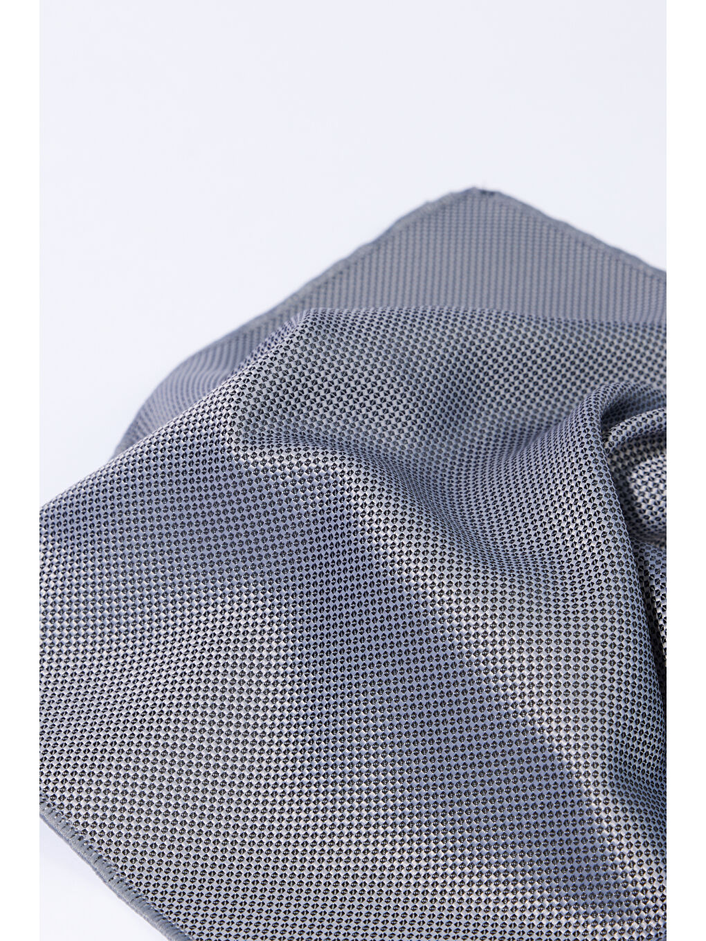 Erkek Gri Kravat-Mendil Set-1